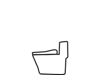 La silhouette di una toilette come icona