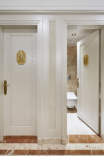 Separate toilet room at Hotel Le Meurice in Paris