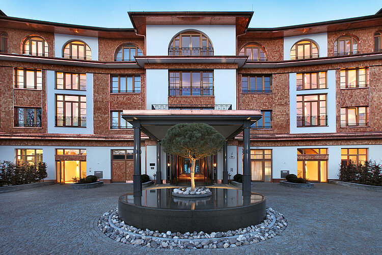 Outdoor view of Hotel Schloss Elmau in the Bavarian Alps