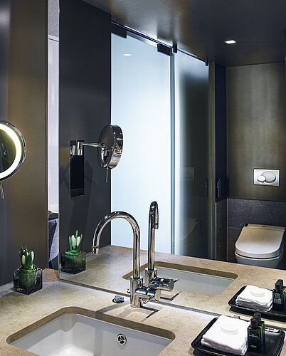 Double bed suite at Sofitel Bayernpost in Munich