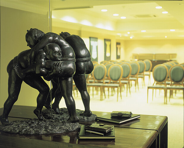 Art object in a lecture hall of the Radisson Blue Edwardian Grafton Hotel London