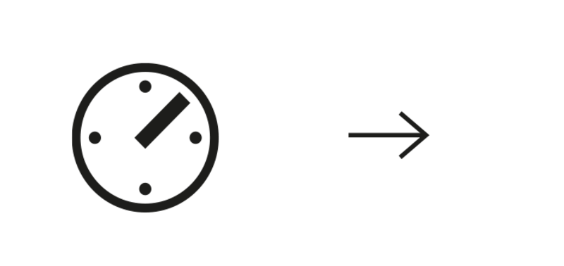 The icon of a clock