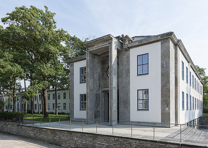 Vue extérieure du Metropolitan Gardens dans le quartier de Dahlem à Berlin