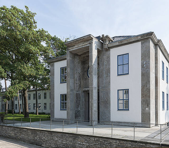 Vue extérieure du Metropolitan Gardens dans le quartier de Dahlem à Berlin