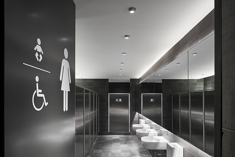 Public toilets at Louvre Museum in Paris