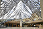 Entrance to Louvre Museum in Paris