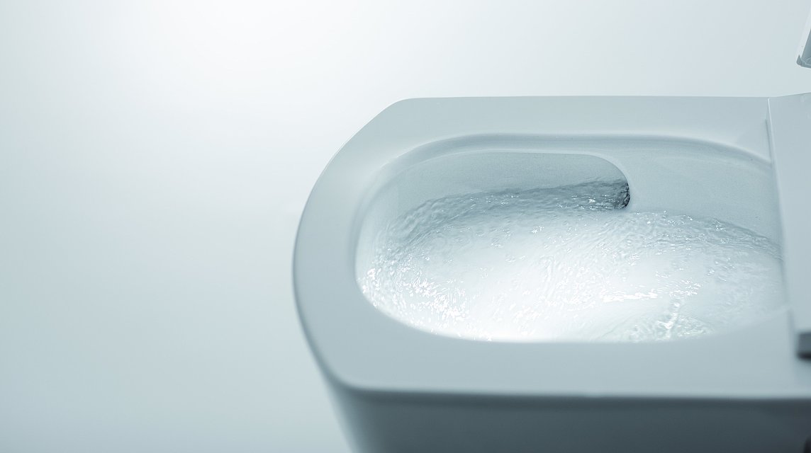 Abbildung einer randlosen WC-Keramik