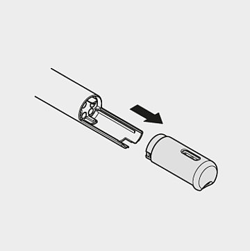 Schematic representation of the removable nozzle for descaling