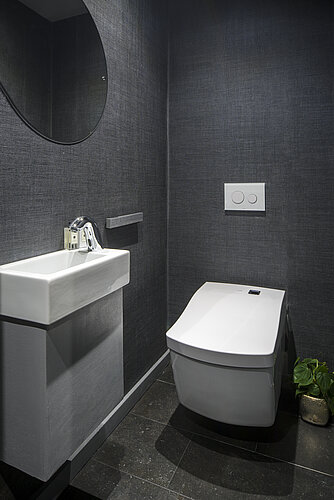 Toilet room with WASHLET® at The Wedding Gallery in London