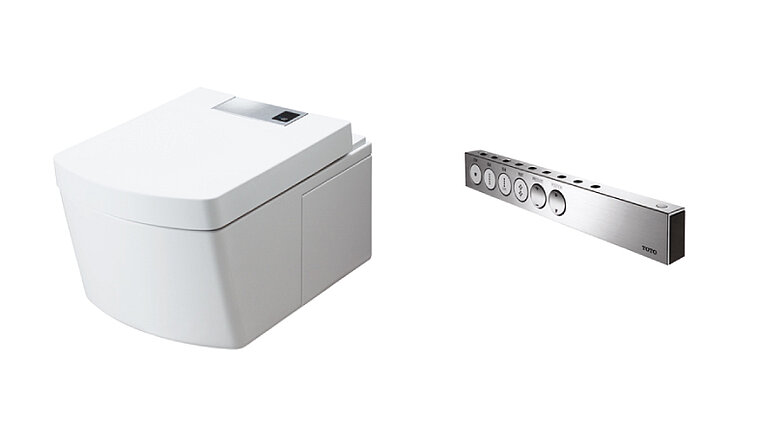 WC NC with the lid closed against a white background