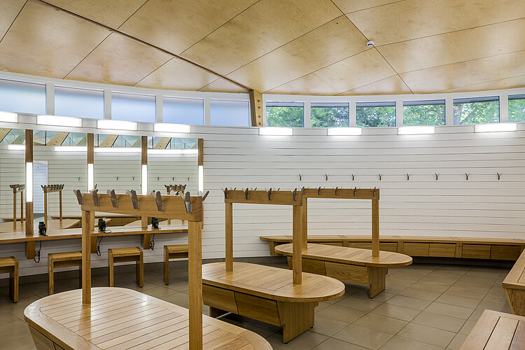 Changing room at Hurlingham Club in London