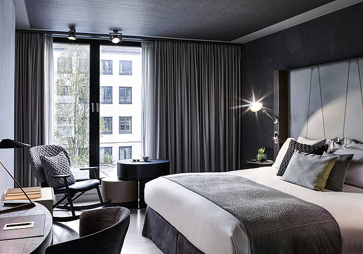 Double bed room at Sofitel Bayernpost in Munich