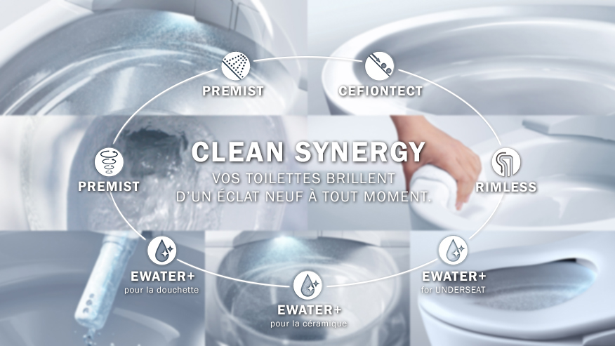 CLEAN SYNERGY EWATER+ for WAND EWATER for BOWL CEFIONTECT TORNADO FLUSH PREMIST