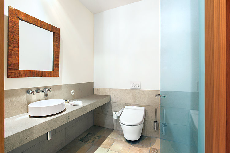 Bathroom with WASHLET® at Hotel Schloss Elmau
