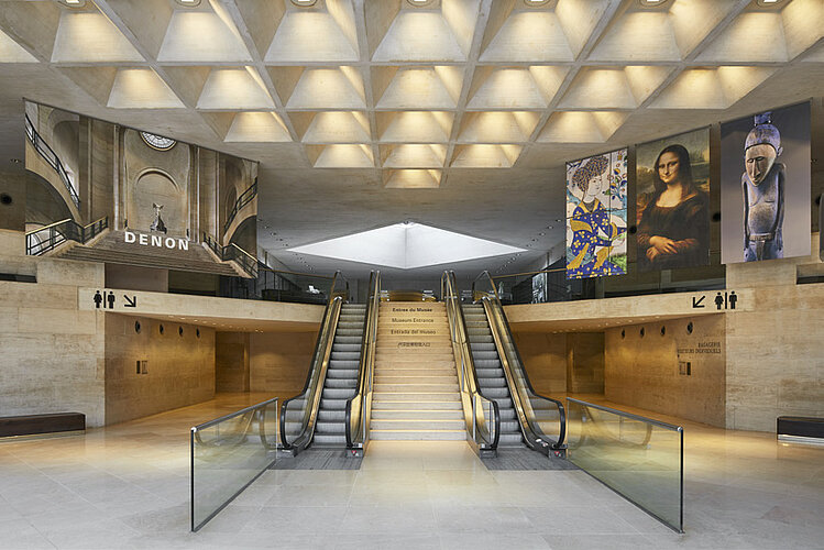 Entrance area to the Louvre in Paris