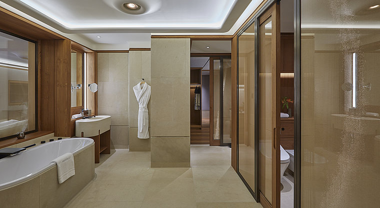 Bathroom with bathtub and WASHLET® at Berkeley Hotel in London