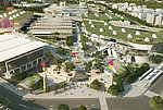 Vue aérienne du gestionnaire de sites de congrès et d’exposition Viparis