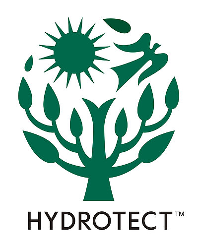 Logo of the TOTO HYDROTECT® technology