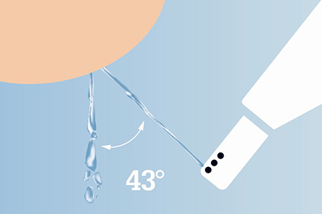 Representation of the rod nozzle cleaning system implemented