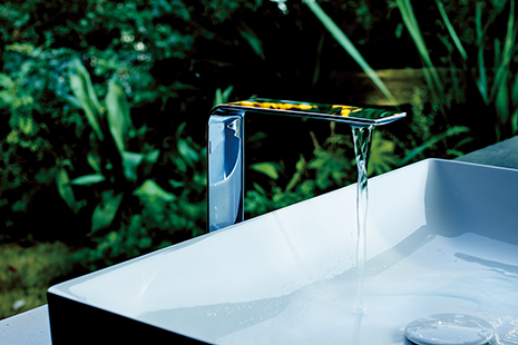 Elegant washstand with running water