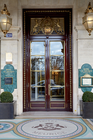 Entrance area of Hotel Meurice in Paris